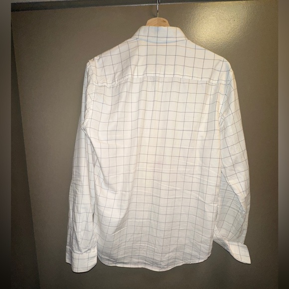 Theory grid pattern white and black button up shirt - Picture 3 of 4